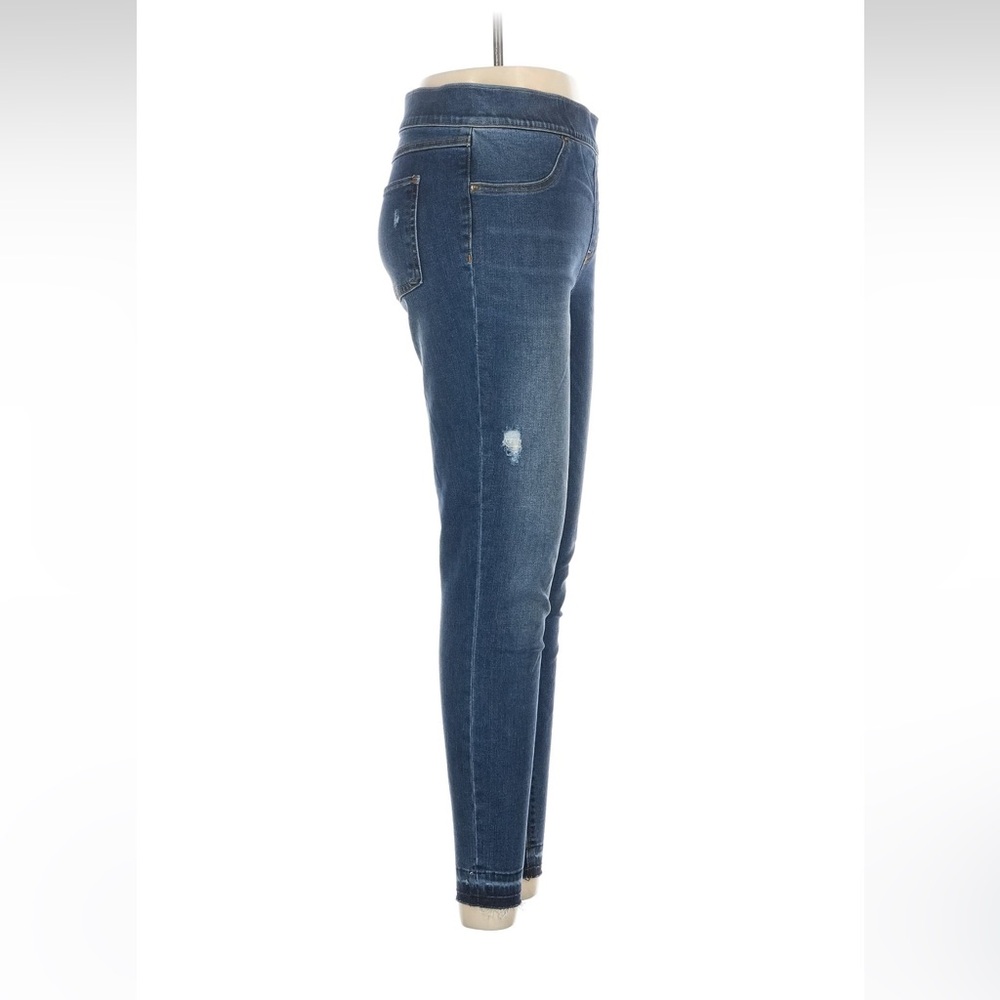 SPANX Mid-Rise Skinny Jeans in Dark Blue Wash - Picture 5 of 8